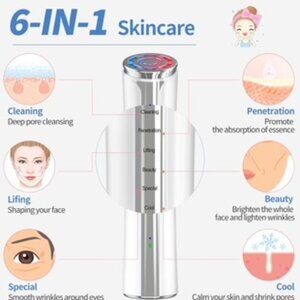 NEW FACE BEAUTY INSTRUMENT RECHARGEABLE SKINCARE FACIAL LED THERAPY PORE CLEANER